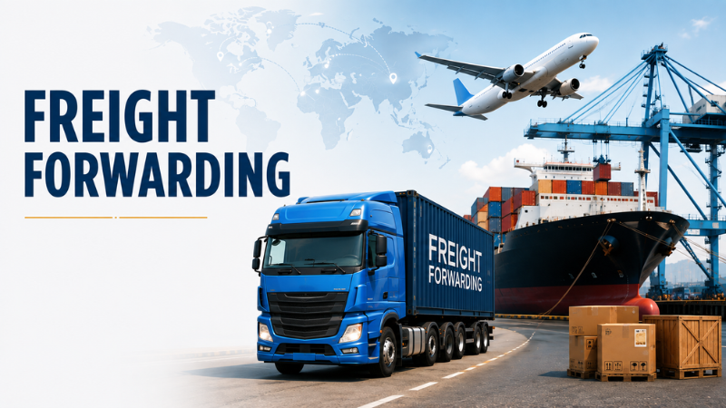 Freight Forwarding — Container ship at port